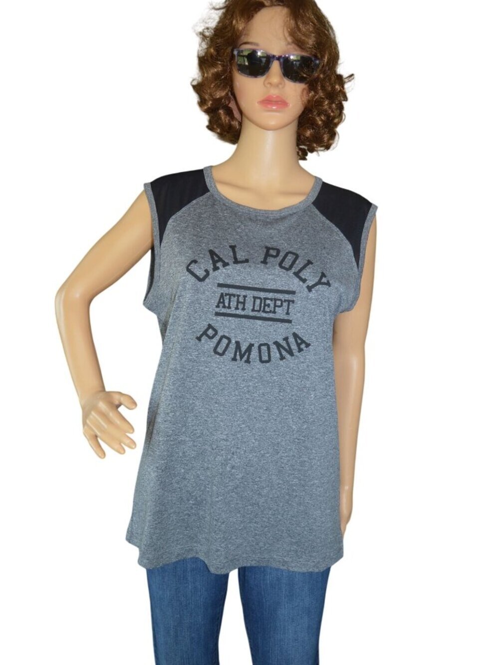 New Cal Poly Pomona College Athletic Tank Top Gay Black Women's Size XL Casual